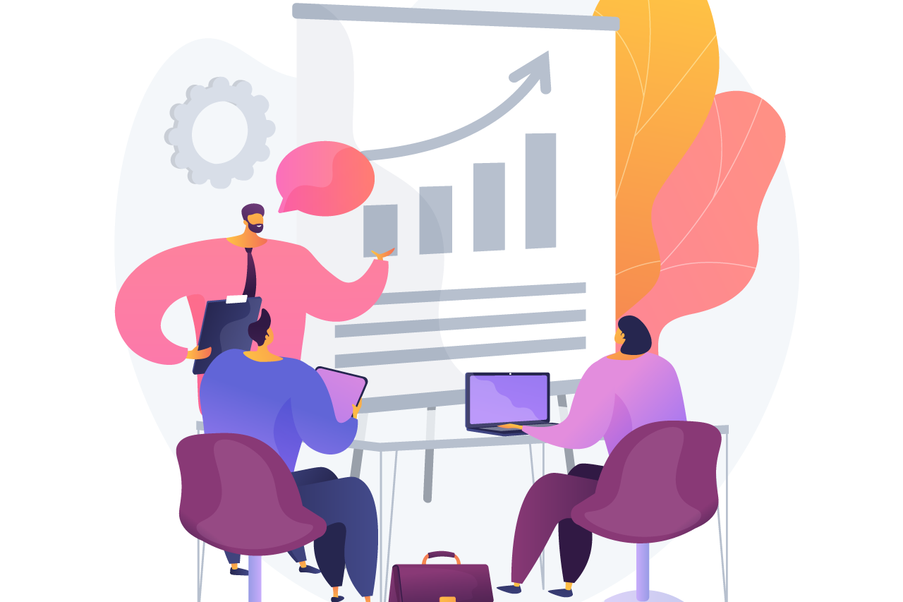 services image icon graph with growth