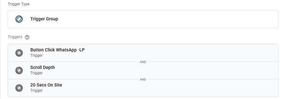 gtm trigger group for google ads
